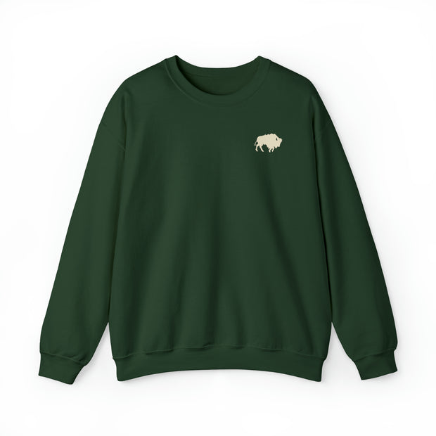 Sweat-shirt brodé parc national de Yellowstone, col rond de Sweat-shirt brodé parc national de Yellowstone, col rond de